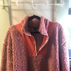 Fluffy Powder Pink and Windbreaker Salmon Pink Pullover